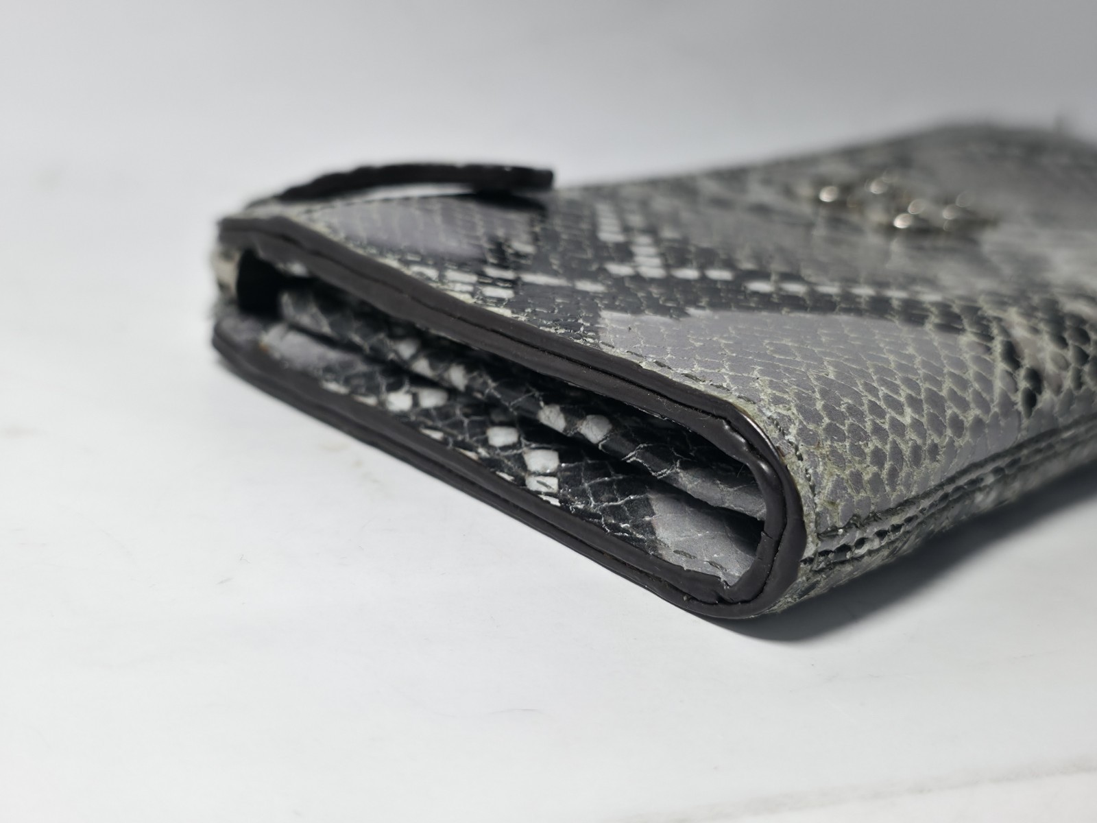 Coach Julia OP Art Embossed Python Print Zip Arou… - image 5