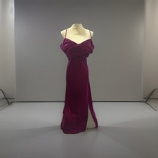 NWT Nightway Velvet Evening Gown Size 6 Fuchsia Formal Dress - Stretchy