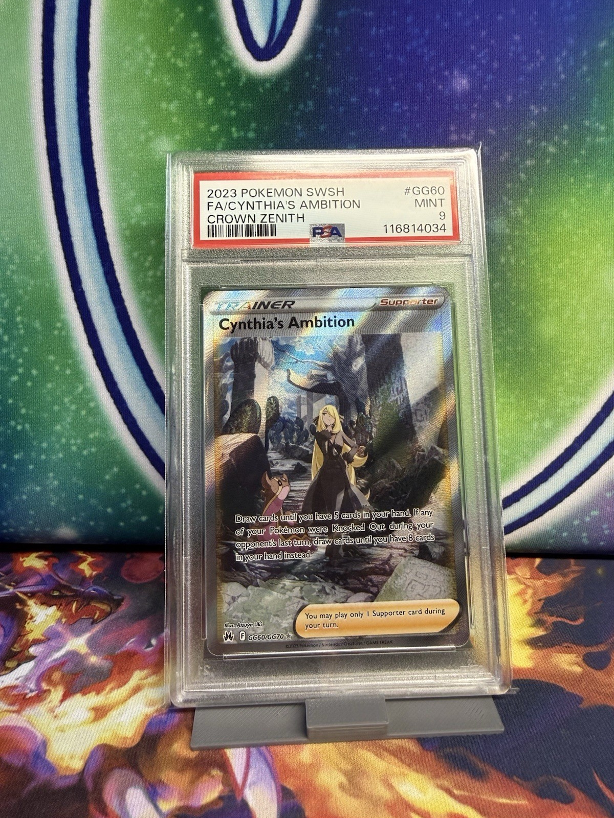 Cynthia's Ambition GG60/GG70 Sword Shield Crown Zenith Pokemon PSA 9