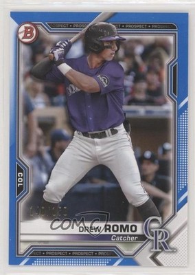 2021 Bowman Prospects Blue Border 140/150 Drew Romo #BP-126 07rd