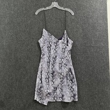 JOA Dress Womens Medium Sequin Snakeskin Mini Slip Spaghetti Strap Party Cocktai