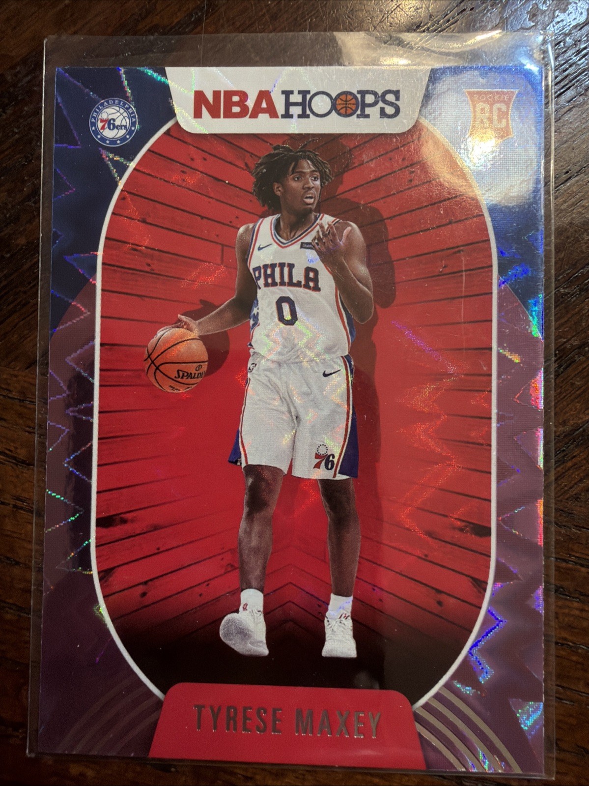 2020-21 Panini NBA Hoops Purple Explosion Tyrese Maxey #207 05is