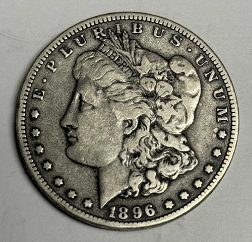 VF 1896-S Morgan Silver Dollar (old lt cleaning) U.S. $1 Coin Very Fine