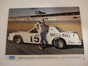 NASCAR Postcard Benny Parsons #15 Melling Ford 1981 Bud Moore Engineering