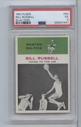 1961 Fleer Bill Russell IA #62 PSA 5
