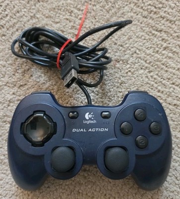 Logitech Dual Action Navy Blue USB Game Controller G-UD8 Navy Color