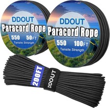 Paracord Rope with 7-Strand Core, Nylon Rope 4mm, 11 Colors and 50/100/200 ft,