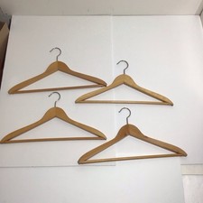Vintage Wooden Suit Hangers Lot of 4 All Similar