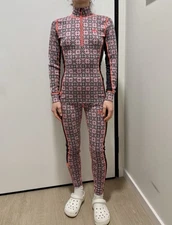 DDP Kari Traa Base Layer Womens Ski Wool Set Printed Norway Size M
