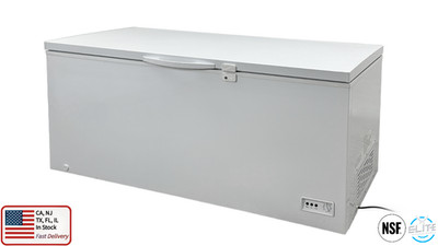 NSF 65'' Solid Top Chest Freezer Single Door 18 Cu. Ft. Garage Ready