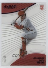 2023 Panini Chronicles Clear Vision Purple 1/25 Zach Neto #10 19fe