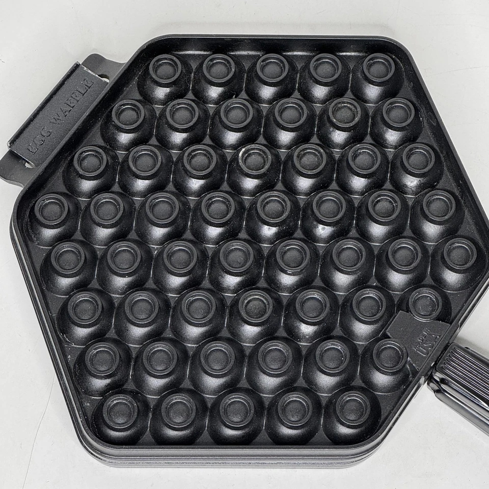 Nordic Ware Egg Waffle Pan Bubble Waffle Maker Hexagon Nonstick USA Stovetop - Image 2 of 4