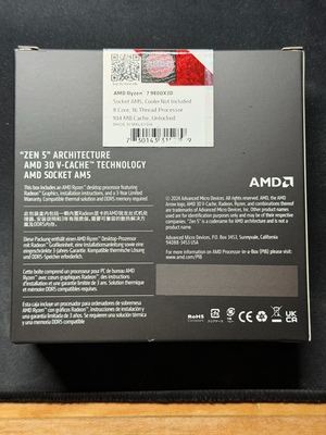 AMD RYZEN 7 9800X3D 8-Core 16-Thread Desktop Processor - READ for