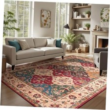 Moroccan Washable Area Rugs 5x7, Soft Rugs for Living Room Bedroom, Indoor