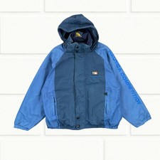 Nautica Competition Vintage Zip-up Hooded Fleece Lined Jacket Blue Mens Medium