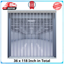 36 x 118 Inch Plastic Strip Door Curtain Kit 0.08 Walk in Cooler Curtains T...
