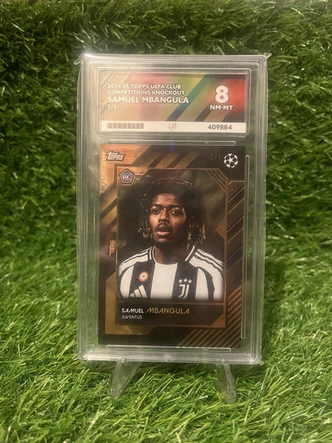 2024-25 Topps UCC RC Samuel Mbangula 1/1 Ace Card Grading 8
