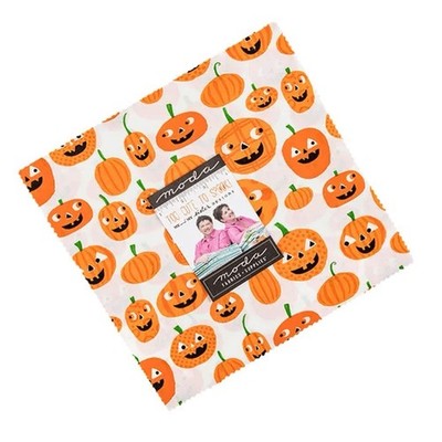 Moda Too Cute To Spook Layer Cake By Me & My Sister Halloween Pumpkin Cotton