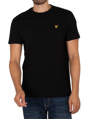 Lyle & Scott Herren Einfaches T-Shirt, Schwarz