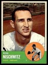 1963 Topps #152 Ron Nischwitz Cleveland Indians  NR-MINT