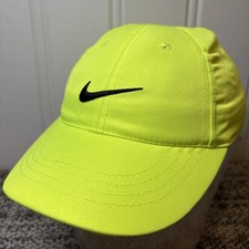NEW Nike Yellow Toddler With Neon Yellow Swoosh Child Adjustable Cap Hat