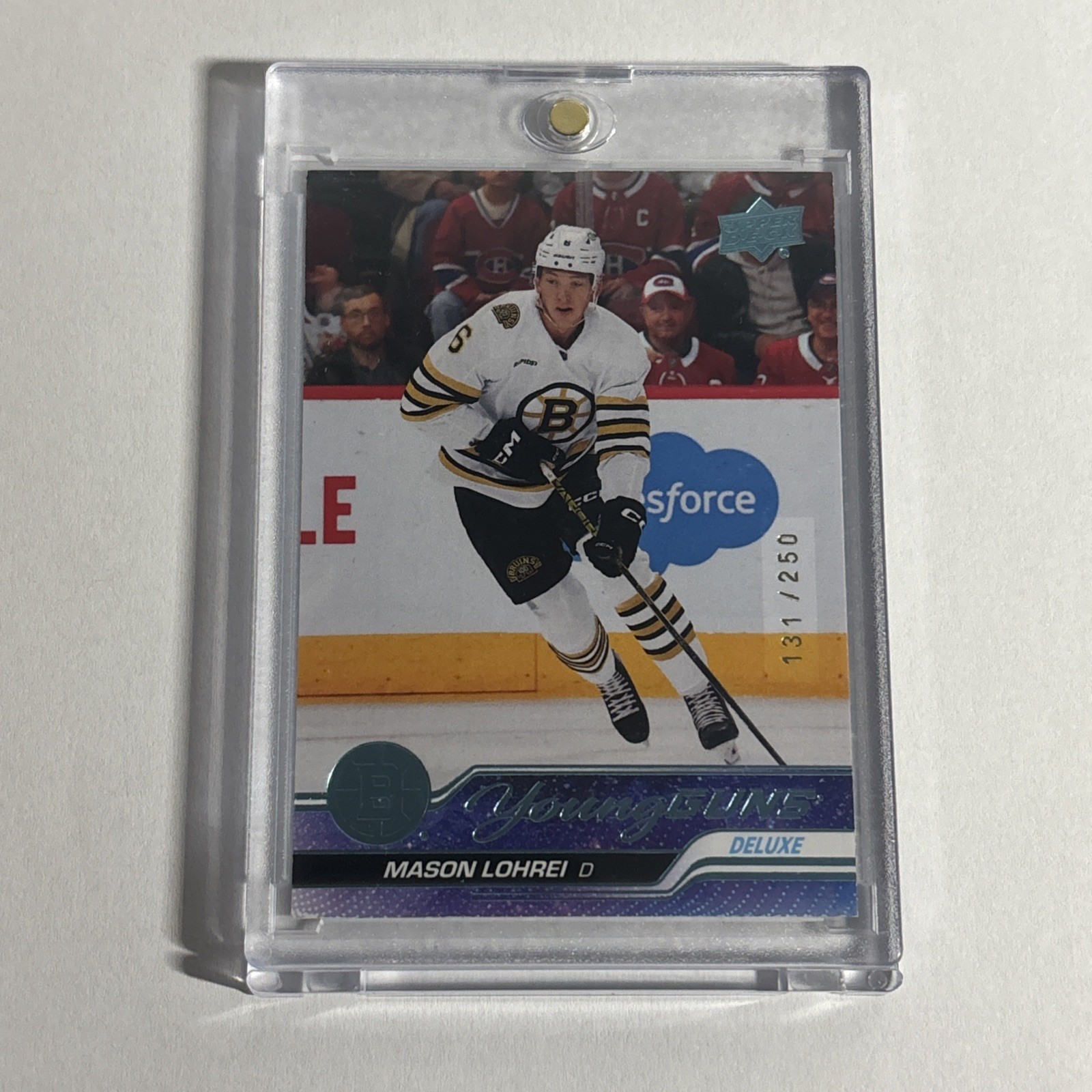 2023-24 Upper Deck Series 2 Mason Lohrei Young Guns Deluxe /250 #497
