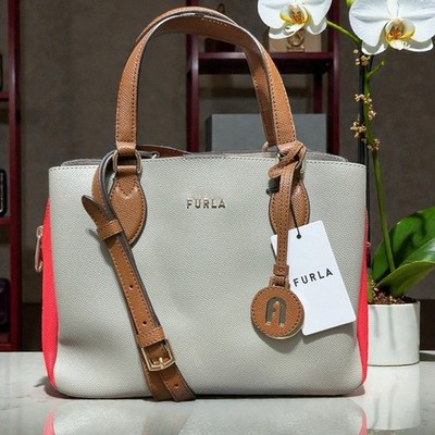 FURLA Minerva S Tote Vitello Andromeda Colorblock Leather NWT