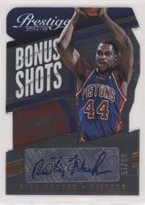 2014 Panini Prestige Bonus Shots Orange Die-Cut Plus 5/15 Rick Mahorn Auto 9mc