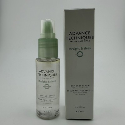 AVON Advanced Techniques Straight Sleek Dry End Serum Hair Treatment 1.7 oz NEW