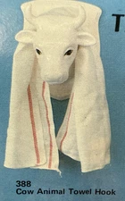 VINTAGE TESORO CERAMIC MOLD #TCM-388 COW ANIMAL TOWEL HOOK