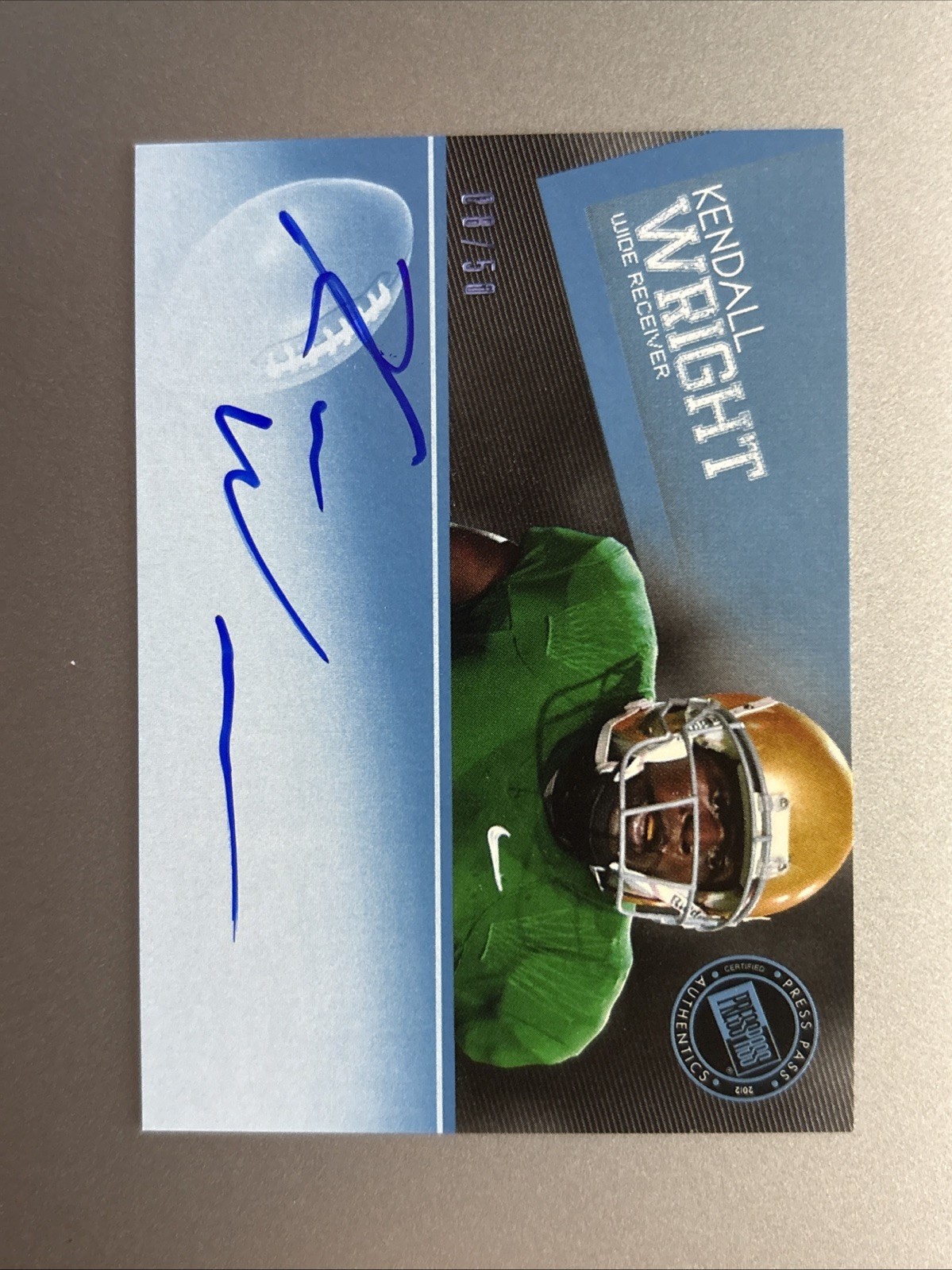 2012 Press Pass Signings Blue /50 Kendall Wright #PPS-KW On-card Auto