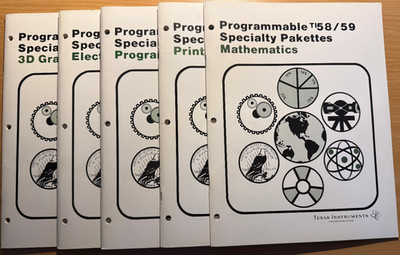 Texas Instruments TI 58 TI59 5 Specialty Pakettes Mathematics ... PPX-59