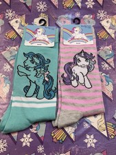 My Little Pony Melody/Glory NoveltyCrew Socks Retro Women size 6.5-12 NWT G1 Mlp