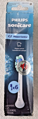 Sonicare Toothbrush heads C2 Plaque Control Electric   6 Pack for  HX9026/77