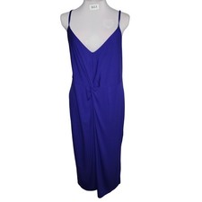 Ava & Viv Womens Dress Size 1X Bodycon Sexy Stretchy Knot Adjustable Midi Purple
