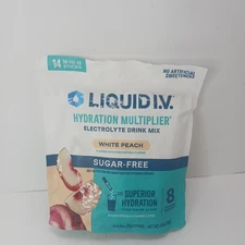 Liquid IV Hydration Multiplier Drink White Peach 14 Sticks Exp.07/2027