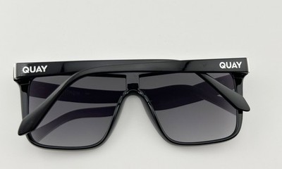 QUAY Unisex Nightfall Sunglasses Flat Top 1212 Polarized Smoke Lens & Case QUAY Australia Nightfall 1212 SUNGLASSES - Flat Top Shield  main image 2