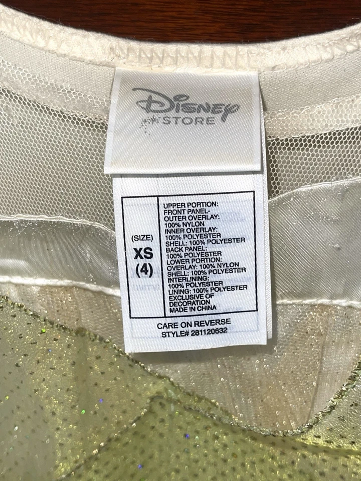 Disney Store Niñas Rana Princesa Tiana Disfraz Vestido Niño Talla 4 Foto 2 de 3