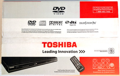 Toshiba SD-4100 Digital Cinema Progressive Scan DVD Player - New Sealed