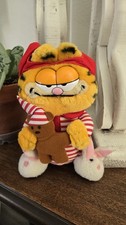 Vintage 1980s Dakin Garfield Plush Pooky Bear Pajamas Bunny Slippers RARE