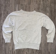 1960  s Vintage Champion / Hanes style Gray Sweatshirt Pullover Thrashed