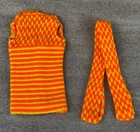 Vintage Mattel 1967 TWIGGY TWISTER Orange Dress & Scarf #1727