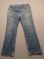 VTG 1982 Levis 549 Relaxed Straight Jeans Made in USA 36x30 Blue Leather Tab USA