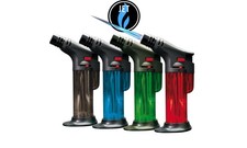 12x Sturm Feuerzeug Jet-Flame Brenner X2 Gas-Brenner mit Display Turbo Lighter