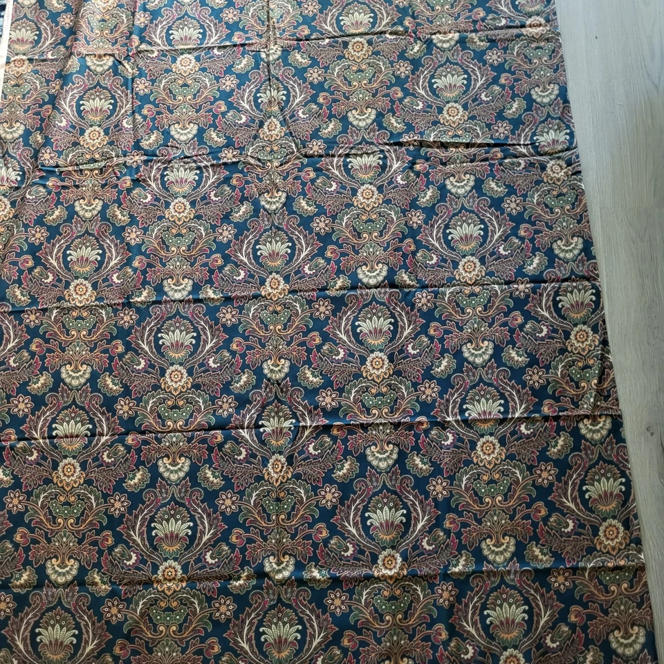 Antigo Tecido Sharon Kessler Concord Abstrato Floral 110x44 Verde Borgonha Amarelo  - Imagem 2 de 4