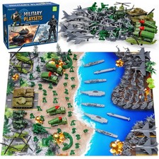 Army Men Playset   117 Pcs Military Toy Soldiers Set with Action Figures,