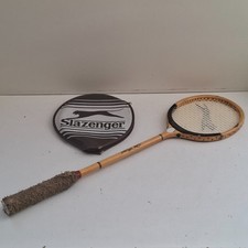 Slazenger The Whippet Wooden Squash Racket With Head Sleeve Vintage