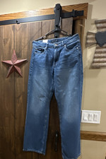 Aeropostale High Rise Wide Leg Jeans Blue Medium Wash Denim Button Accent