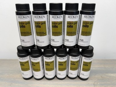 Redken Color Gels Oils Permanent Hair Color 2oz Butterscotch 7GB Lot Of 11 New!