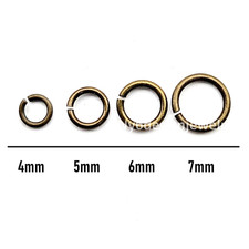 Brass Color Open Jump Rings 21 Gauge Round Connectors 4mm 5mm 6mm 7mm